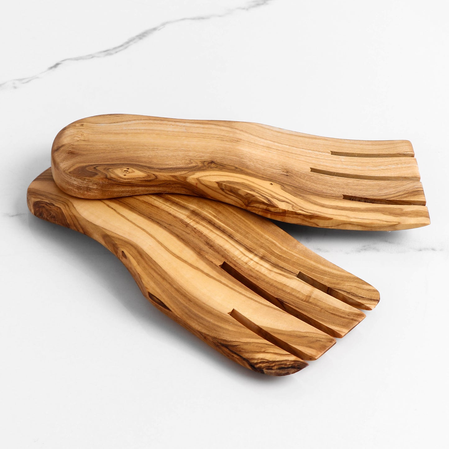 Handmade Olive Wood Salad Servers - ArtisRaw