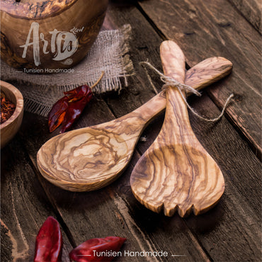 Serving Spork Olive Wood - ArtisRaw