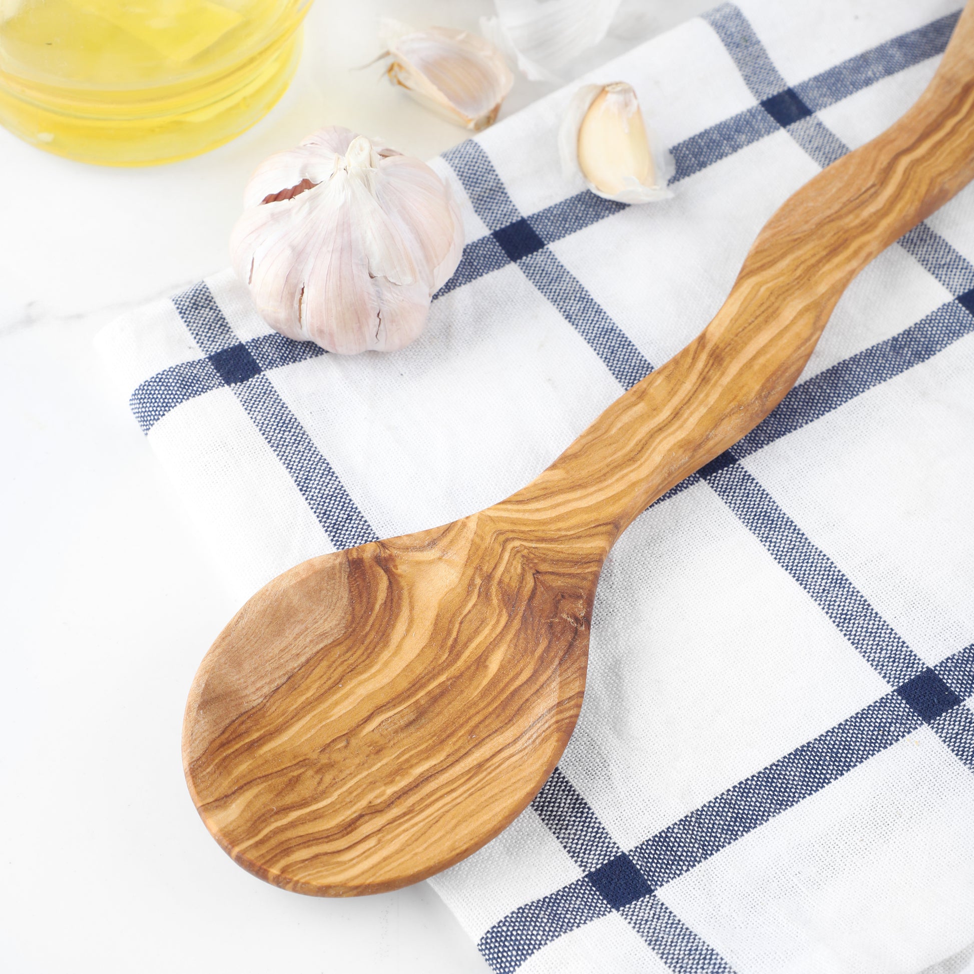 Curvy Wooden Mixing Spoon - ArtisRaw