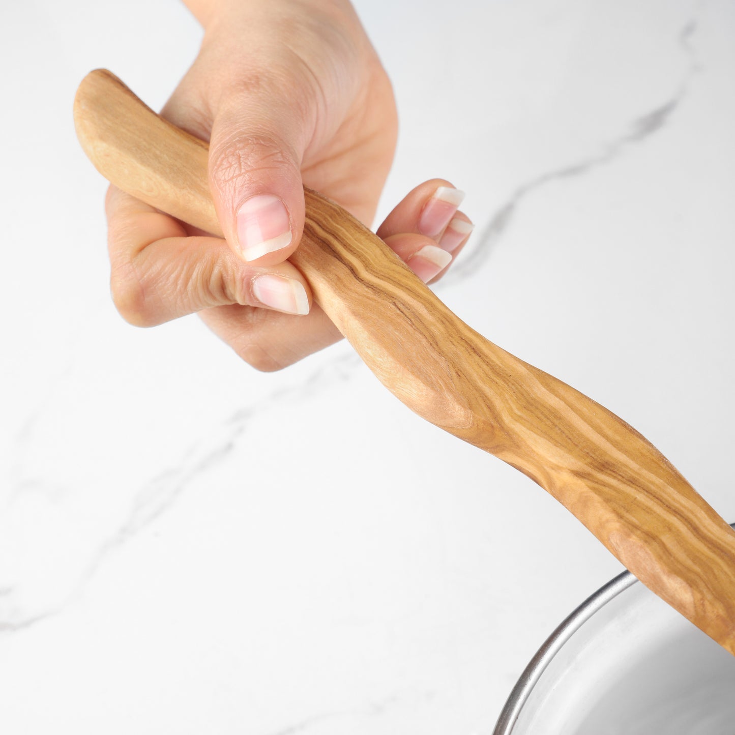 Curvy Wooden Mixing Spoon - ArtisRaw