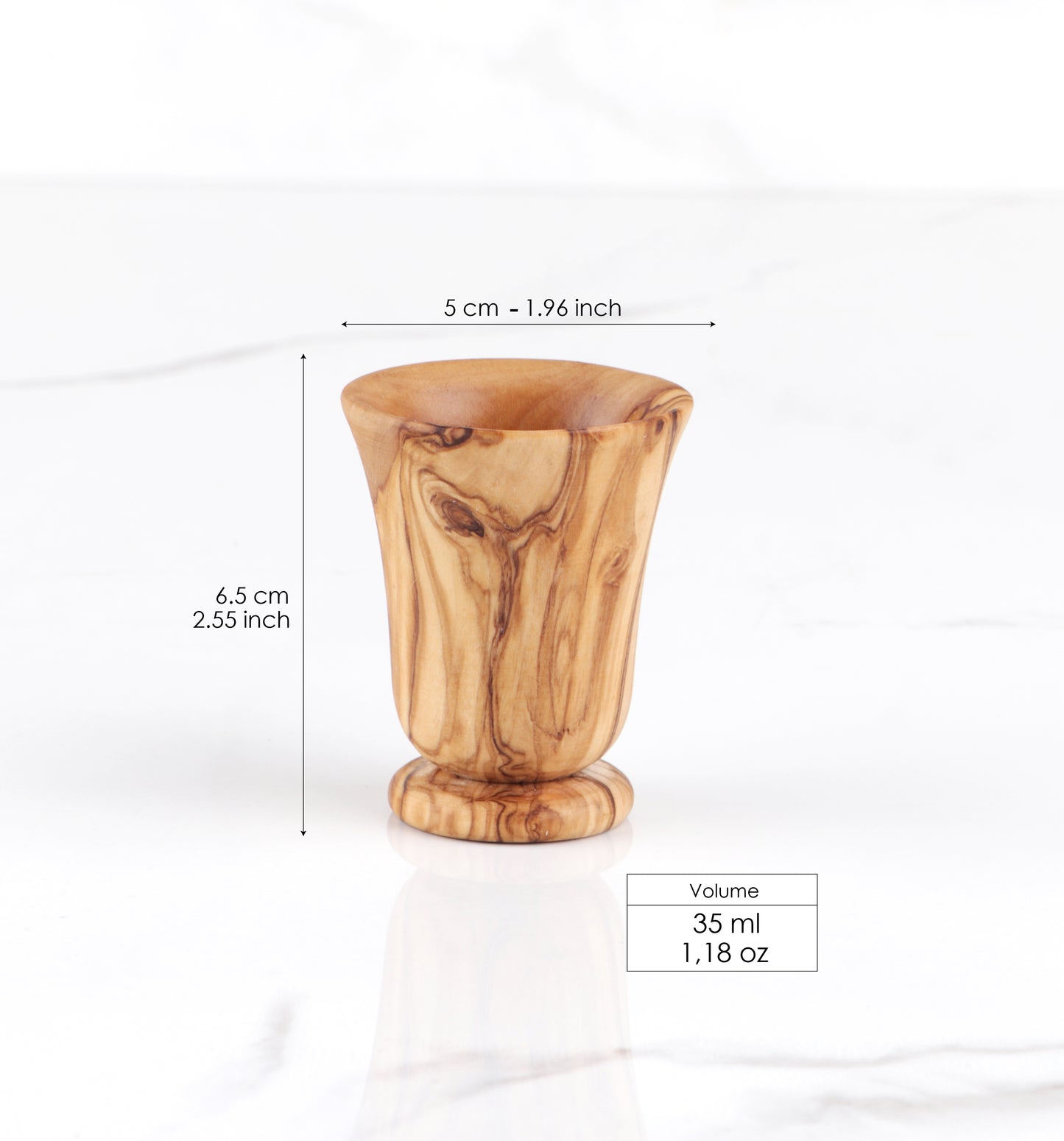 Shot Goblet Olive Wood - ArtisRaw