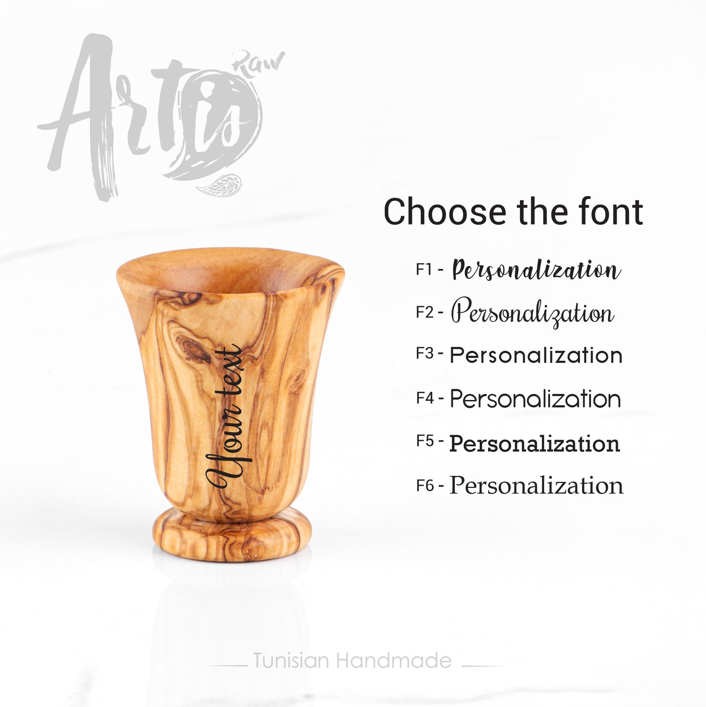 Shot Goblet Olive Wood - ArtisRaw