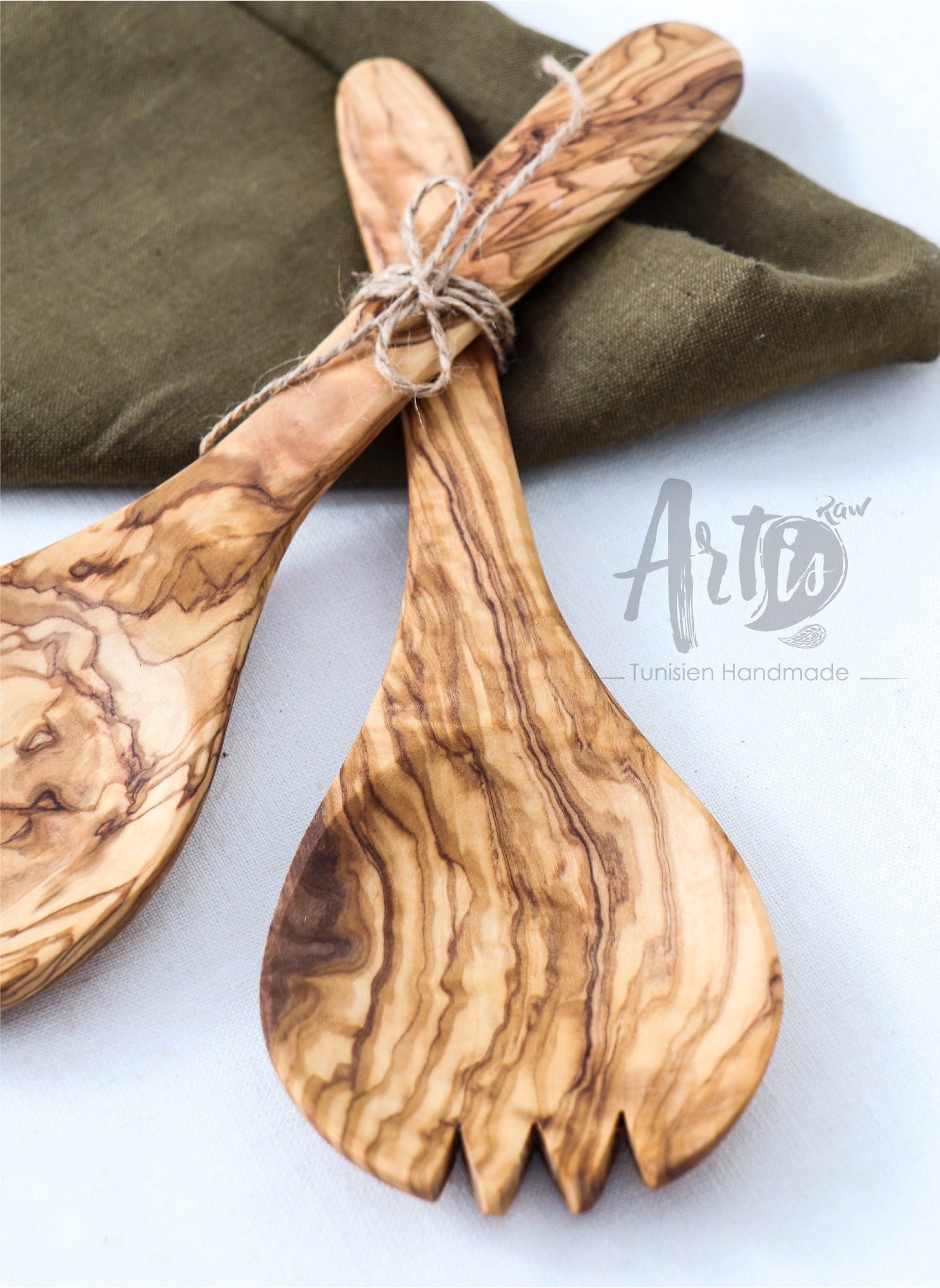 Serving Spork Olive Wood - ArtisRaw