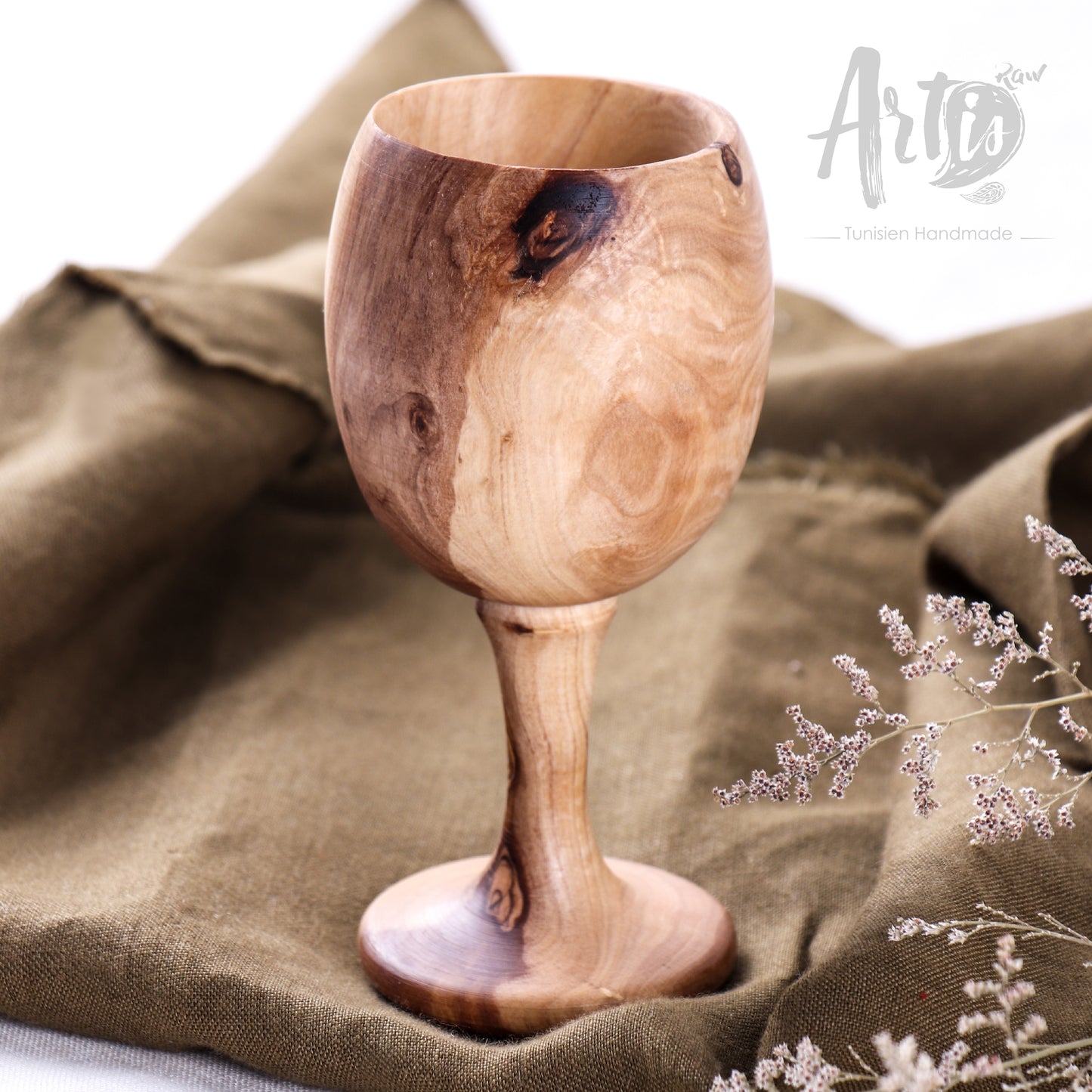 Goblet Olive Wood - ArtisRaw
