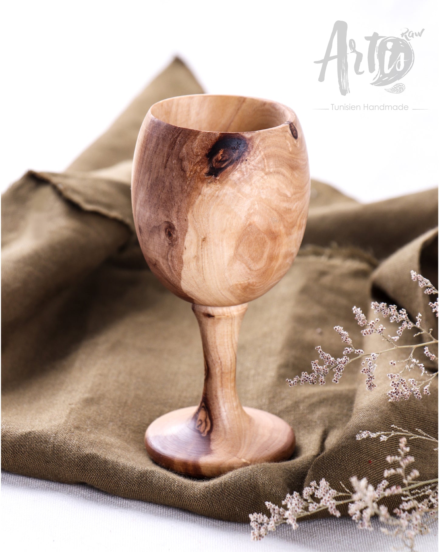 Goblet Olive Wood - ArtisRaw