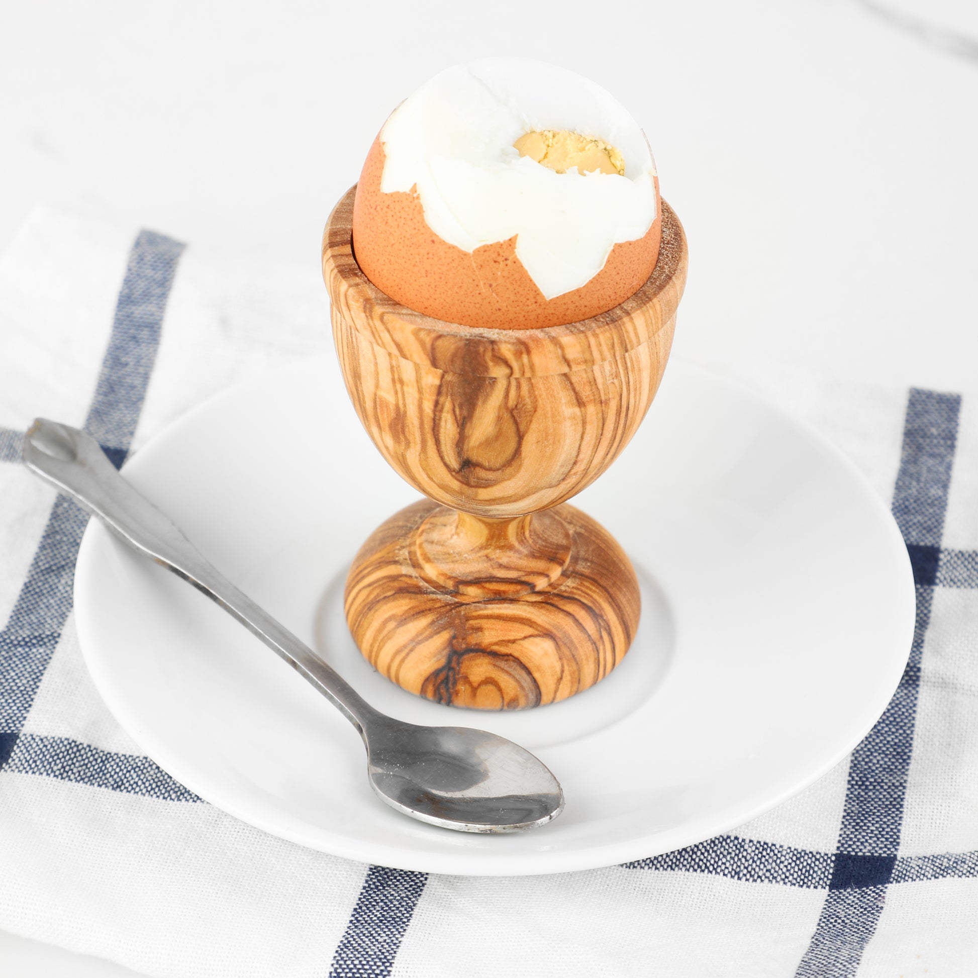 Easter Egg Cup Olive Wood - ArtisRaw