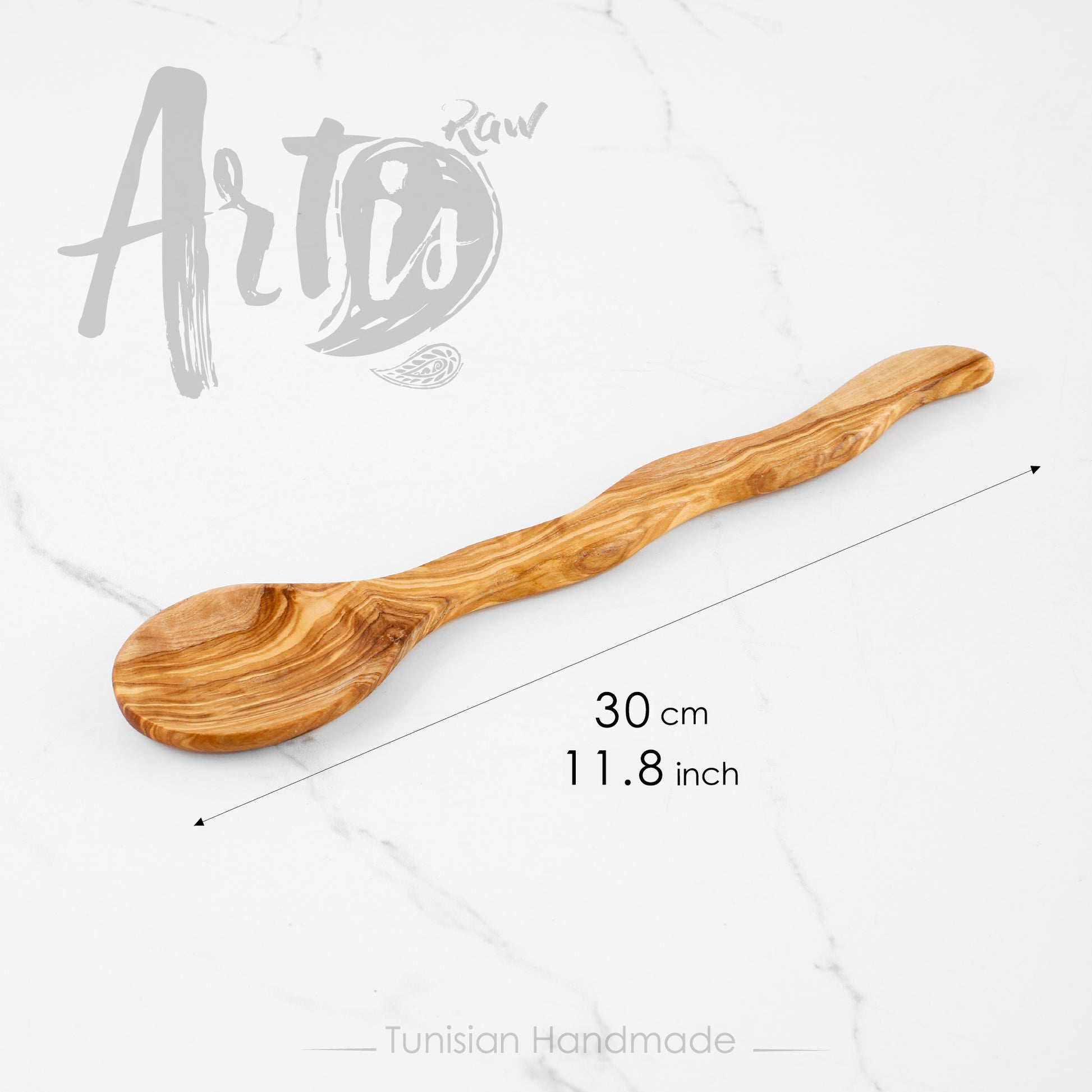 Curvy Wooden Mixing Spoon - ArtisRaw