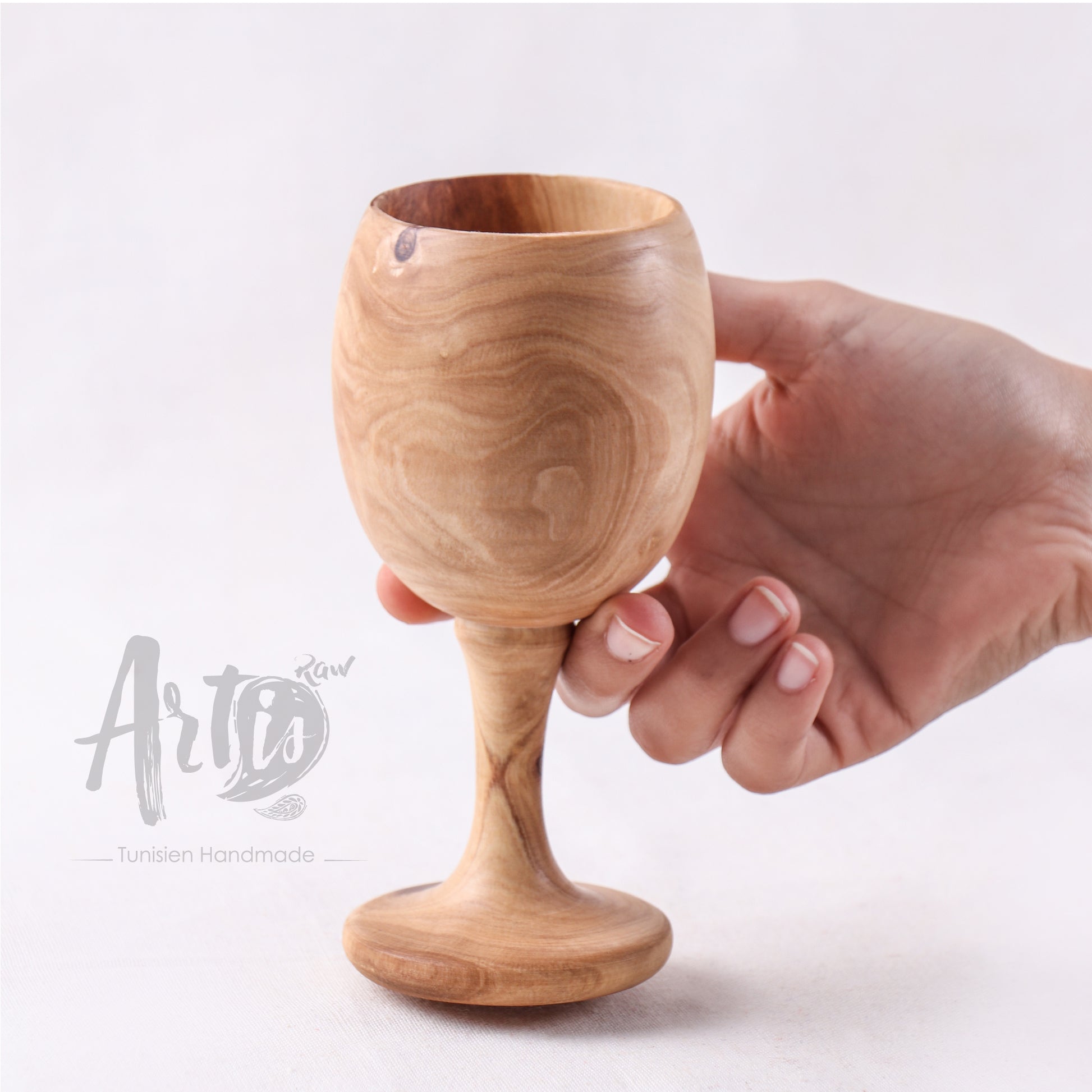 Goblet Olive Wood - ArtisRaw