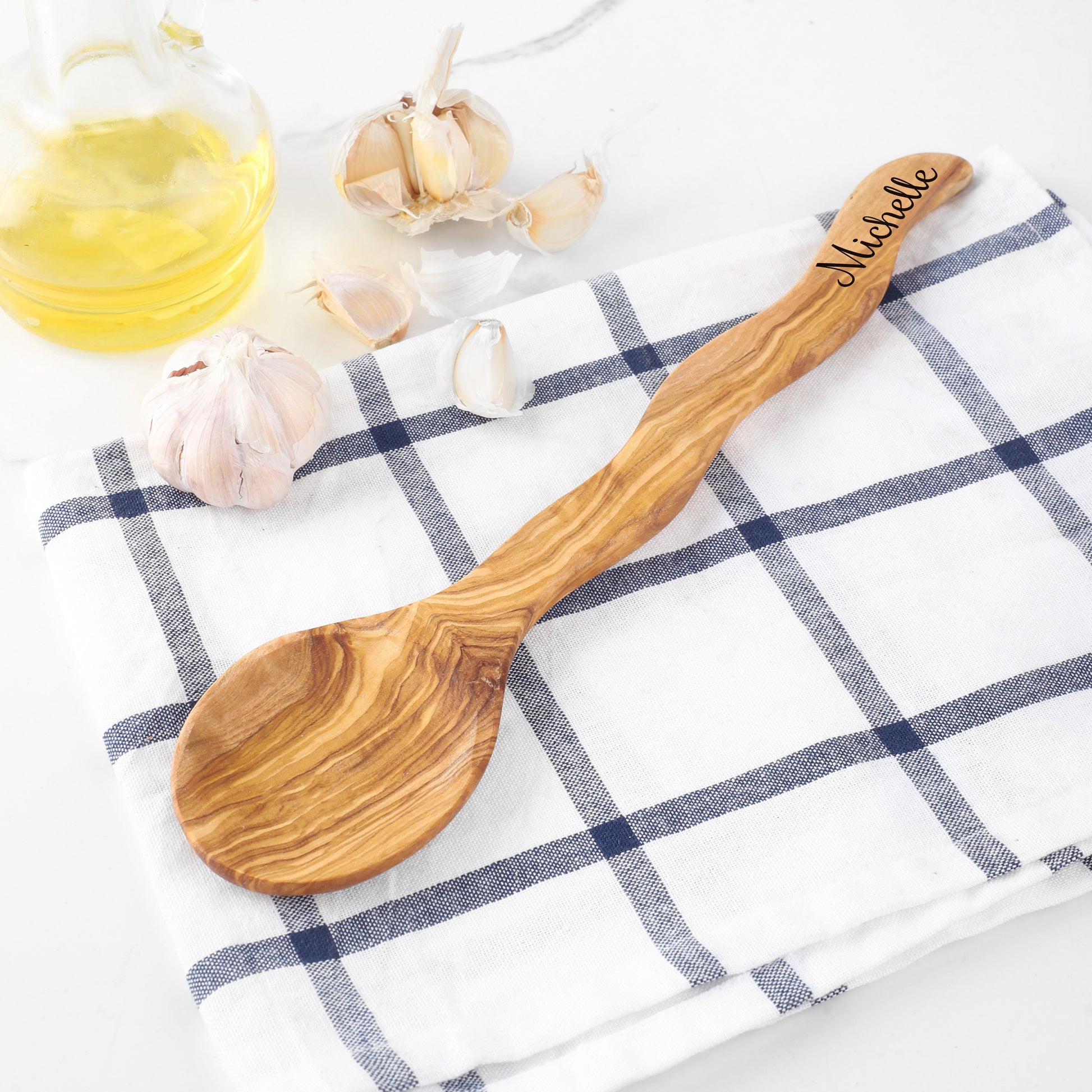 Curvy Wooden Mixing Spoon - ArtisRaw