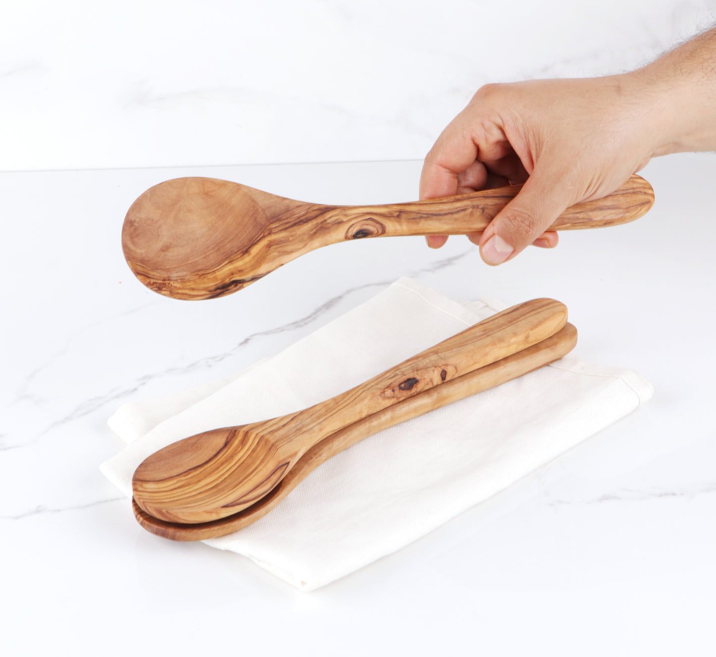 Salad Spoon Olive Wood - ArtisRaw