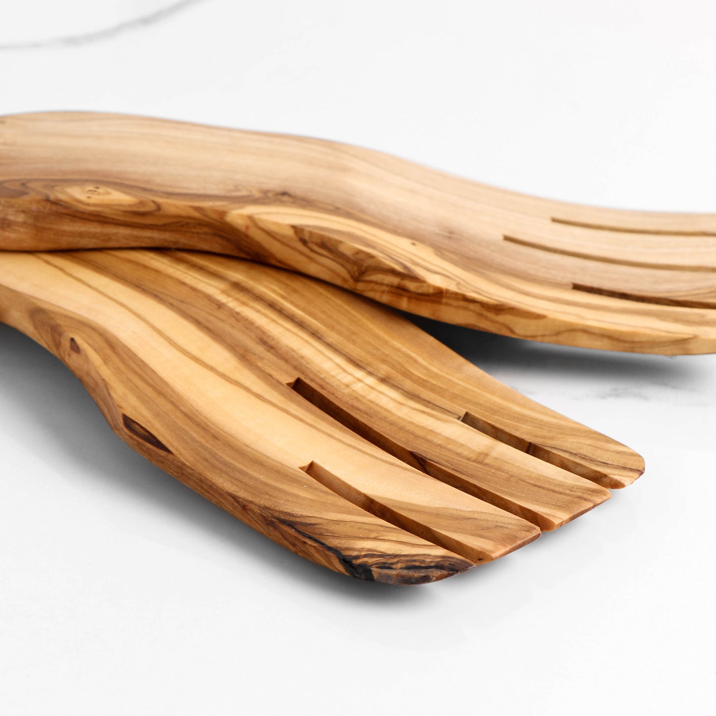 Handmade Olive Wood Salad Servers - ArtisRaw