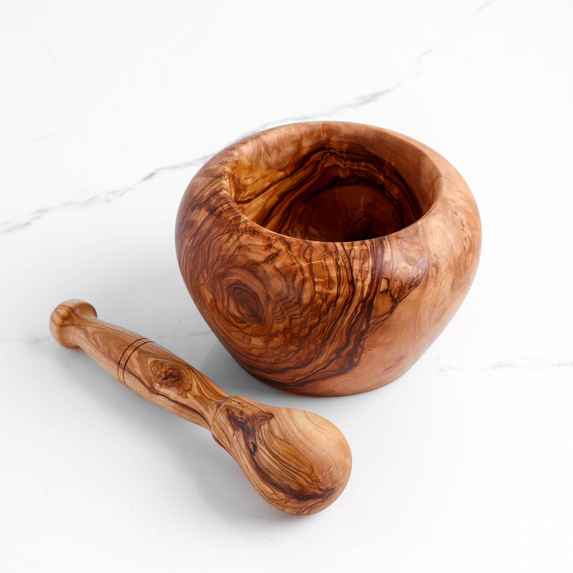 Mortar and Pestle Olive Wood - ArtisRaw