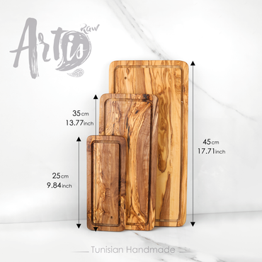 Rectangular Board with Juice Groove - ArtisRaw