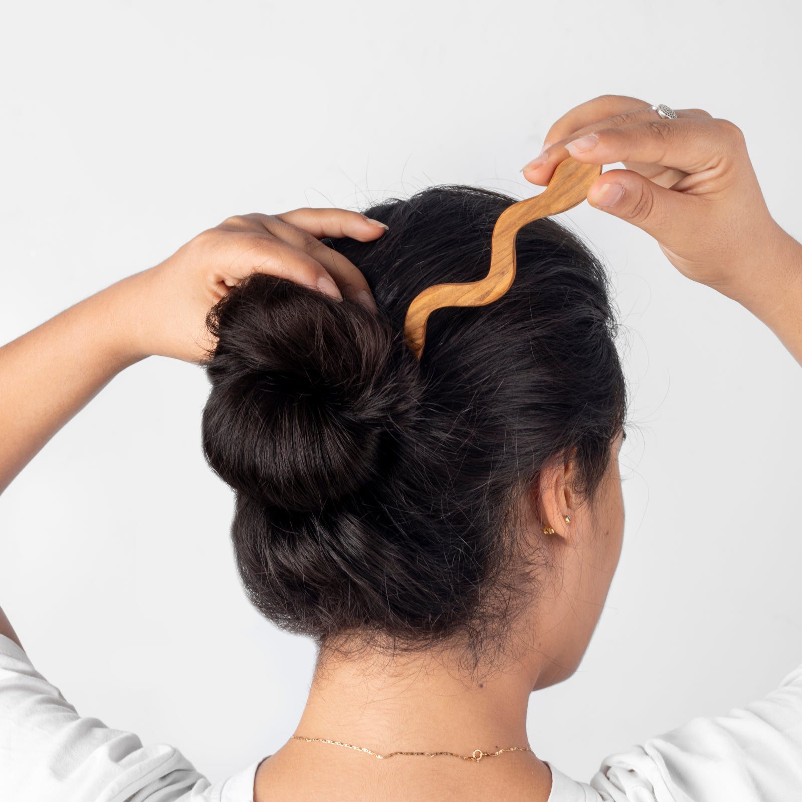 Olive Wood Hair Stick - ArtisRaw