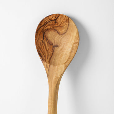 Olive wood cooking spoon 40cm long handle handmade Tunisia