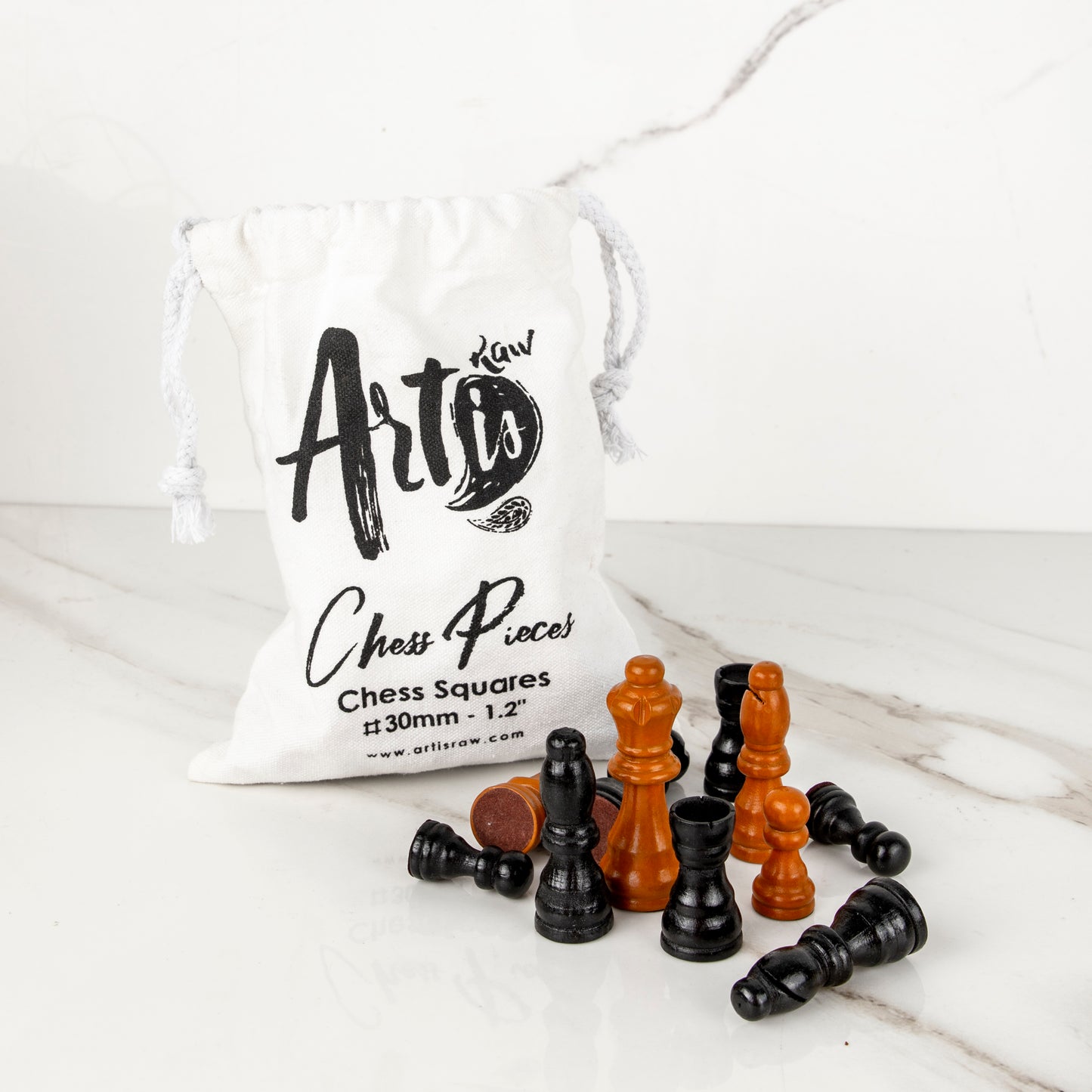 Handmade Olive Wood Chess Pieces – Artisan Set - ArtisRaw