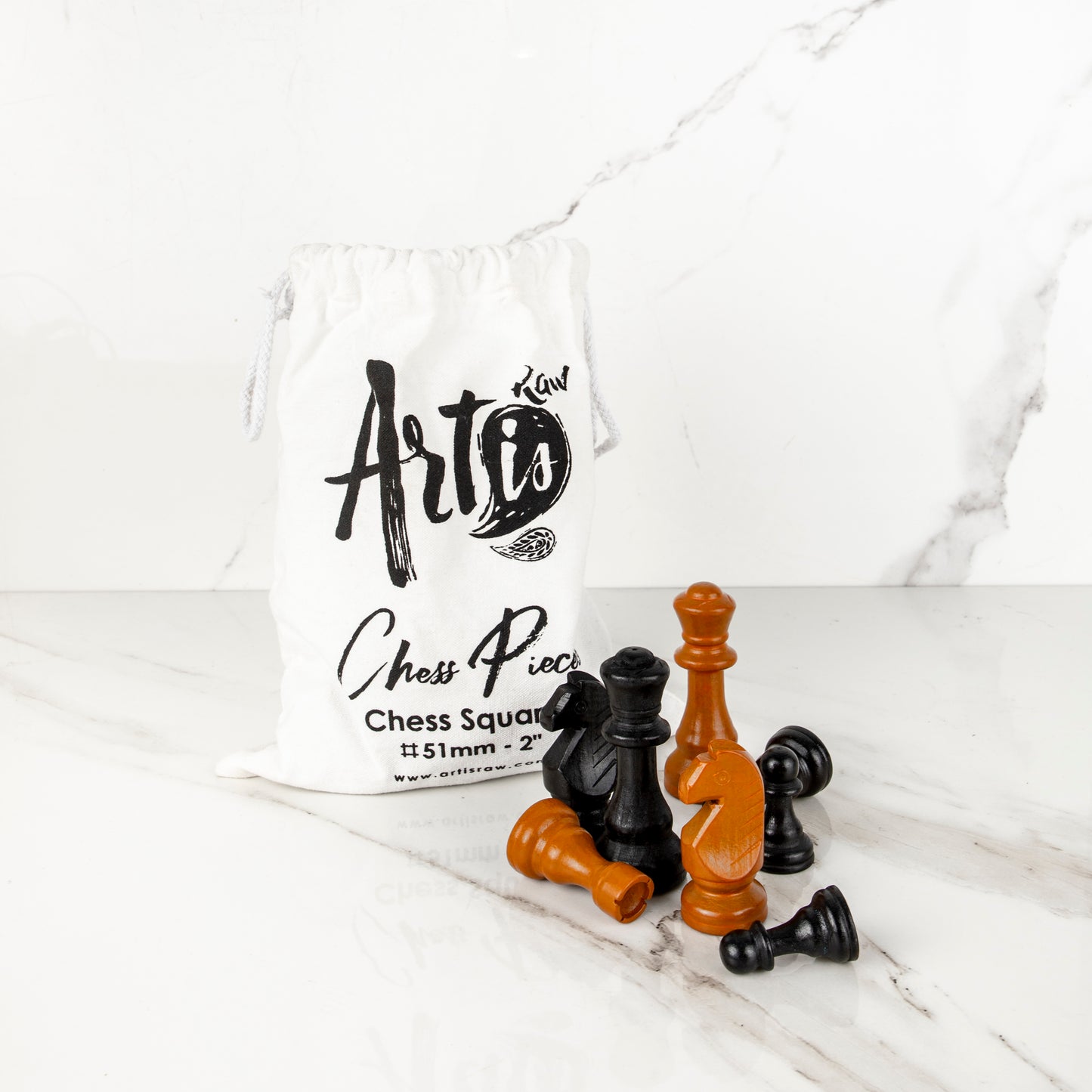 Handmade Olive Wood Chess Pieces – Artisan Set - ArtisRaw