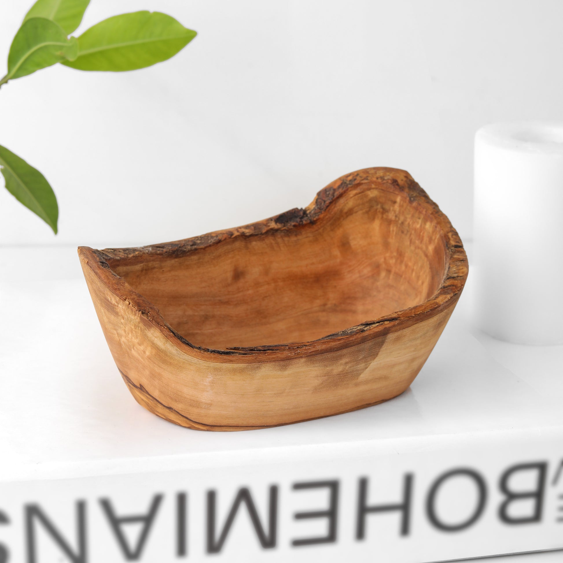 Rustic Wooden Dish Olive Wood - ArtisRaw