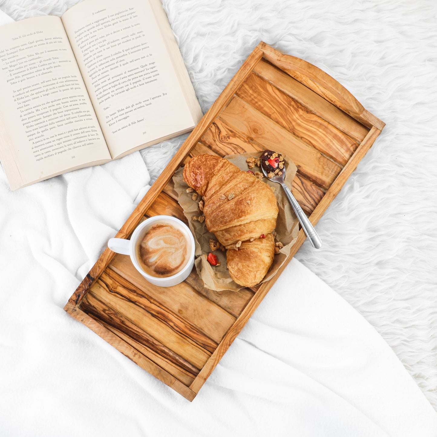 SERVING TRAY WITH ROUND  HANDLES - ArtisRaw