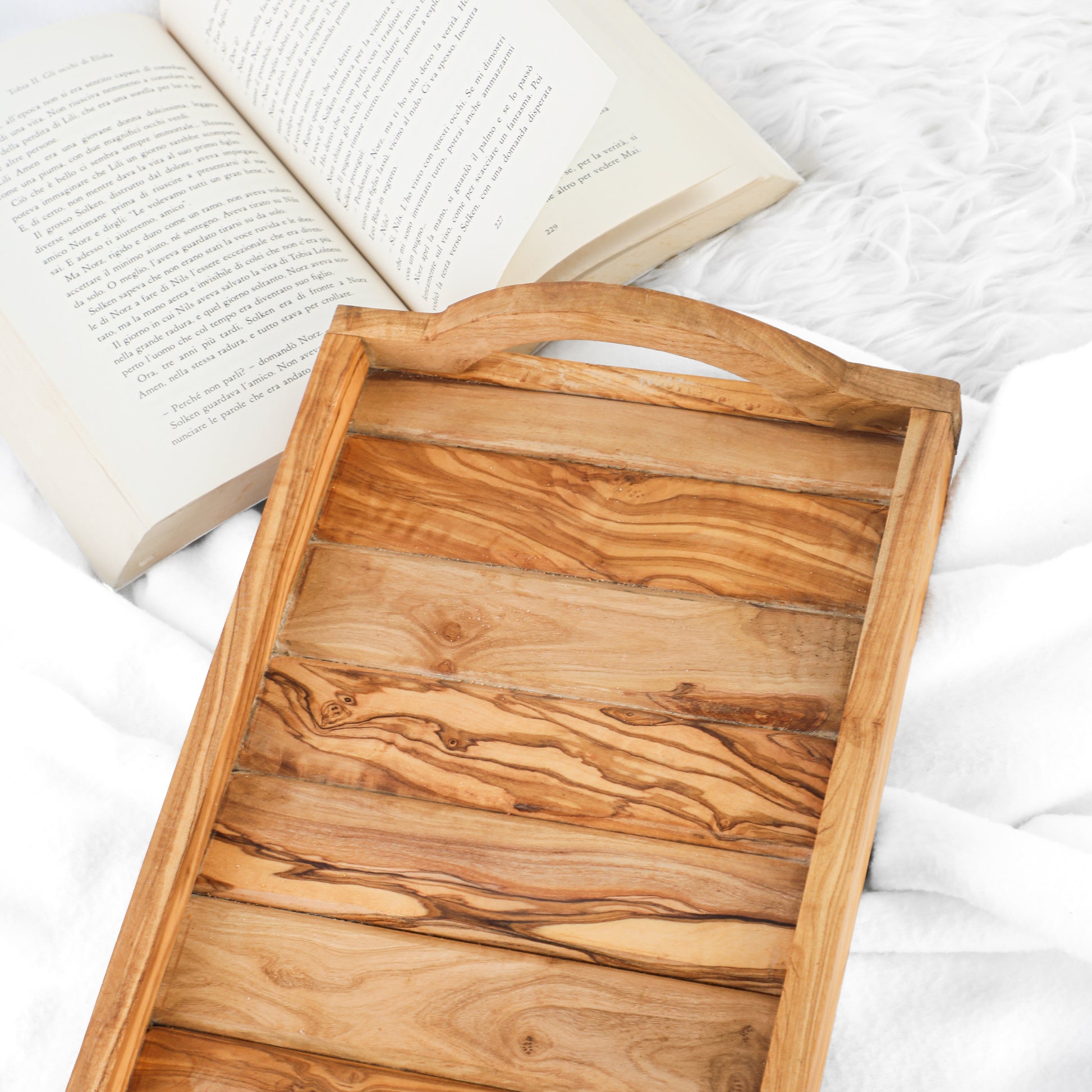 SERVING TRAY WITH ROUND  HANDLES - ArtisRaw