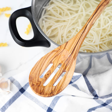 Slotted Spoon Olive Wood - ArtisRaw