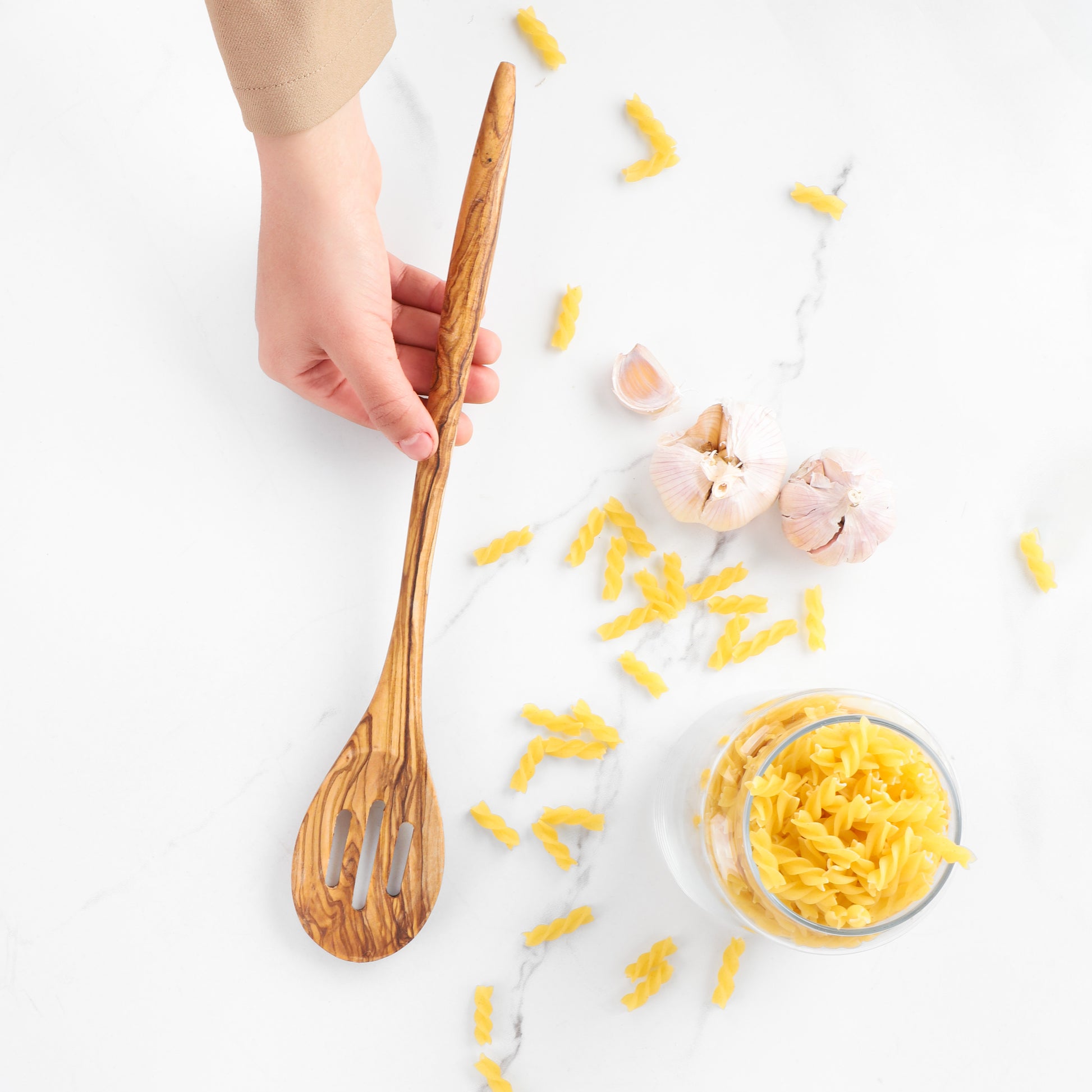 Slotted Spoon Olive Wood - ArtisRaw