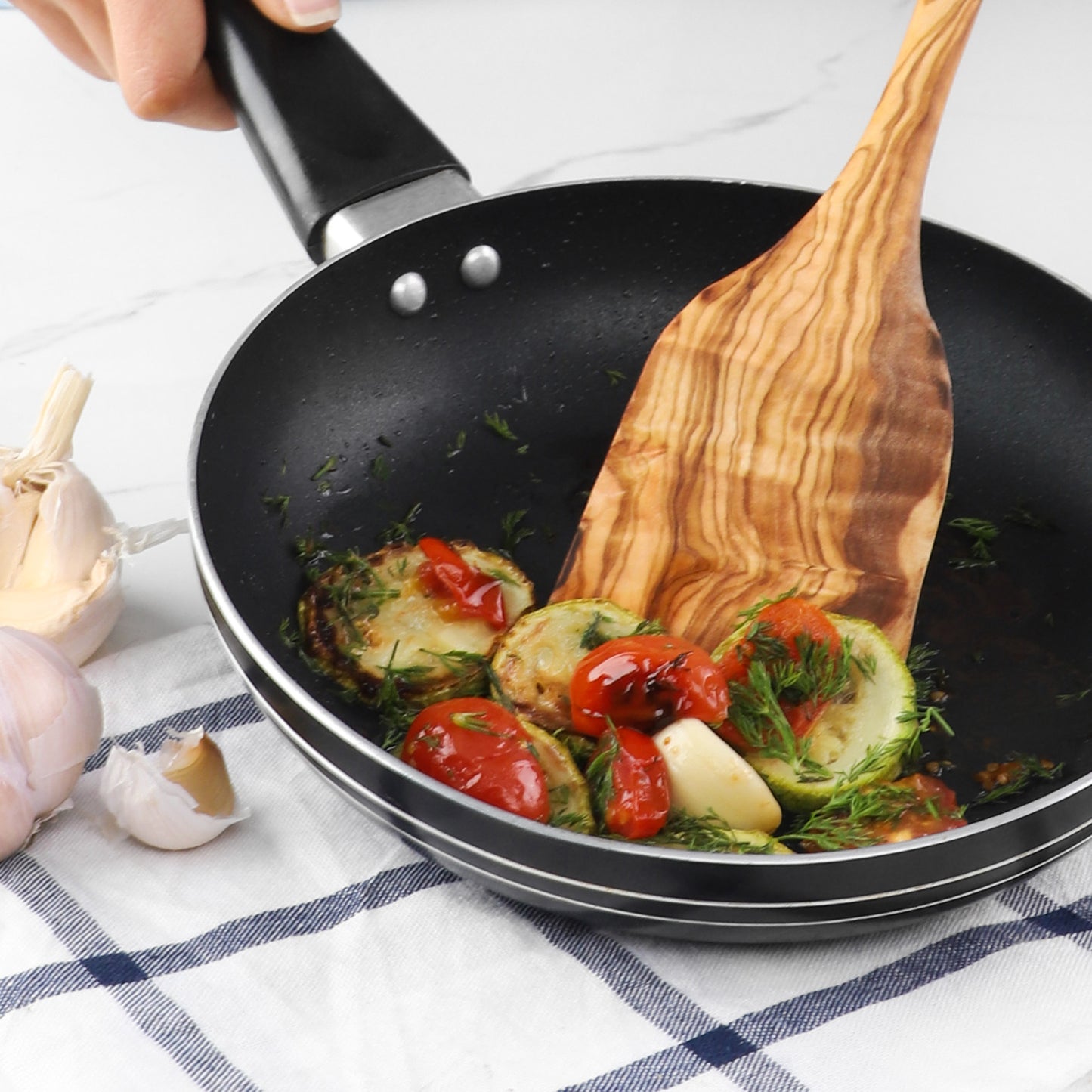 Flat Spatula Olive Wood - ArtisRaw