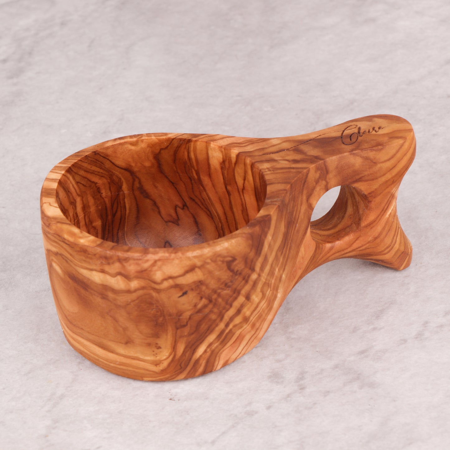 Thoughtful Gift - Handmade Kuksa Mug of Olive Wood: For lovers of the outdoors or beautifully crafted wooden cups, this kuksa mug is a practical, beautiful gift that connects nature to your drinkware collection.