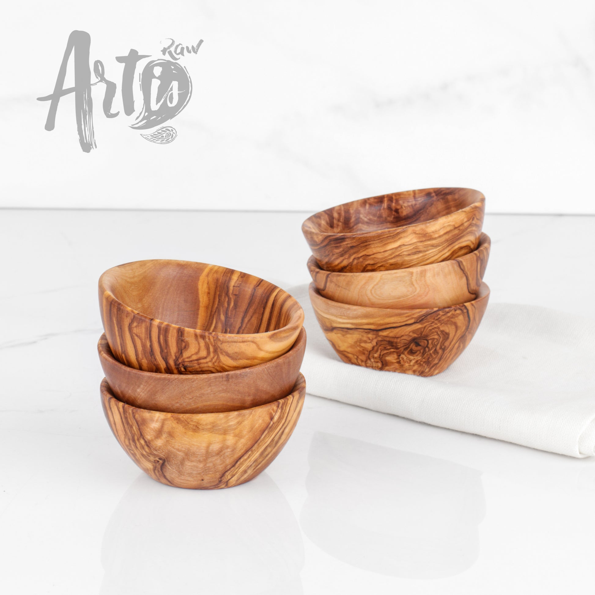 Olive Wood Mini Bowls - ArtisRaw