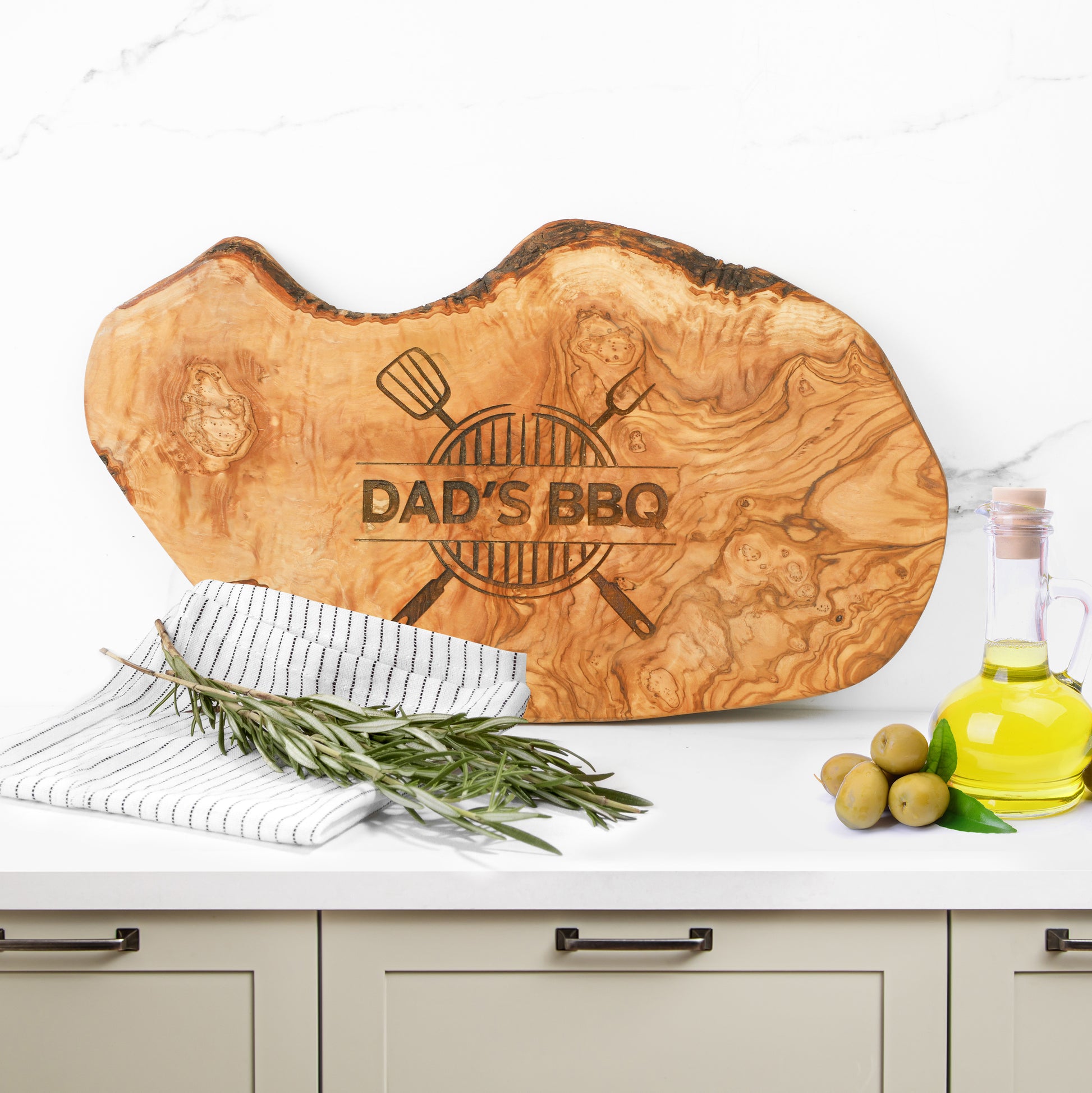 Irregular Olive Wood Cutting Board