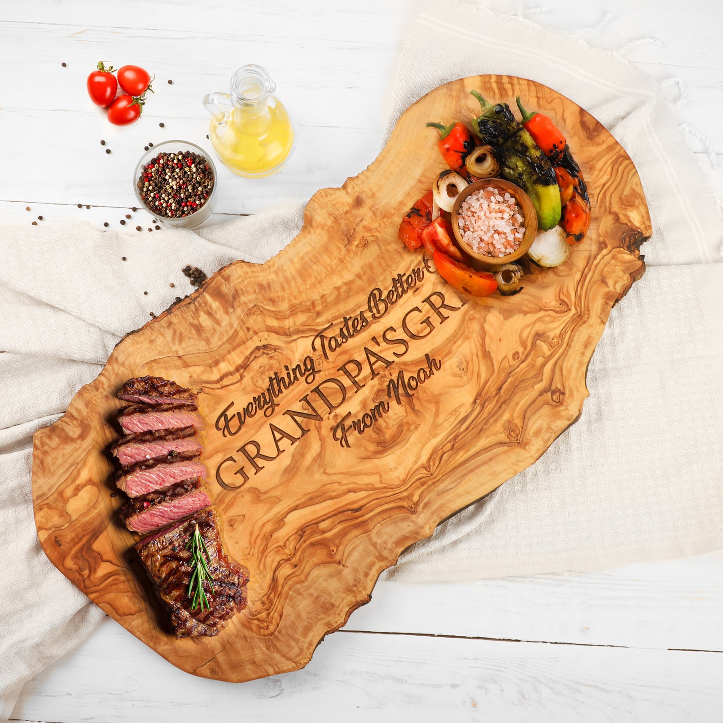Irregular Olive Wood Cutting Board
