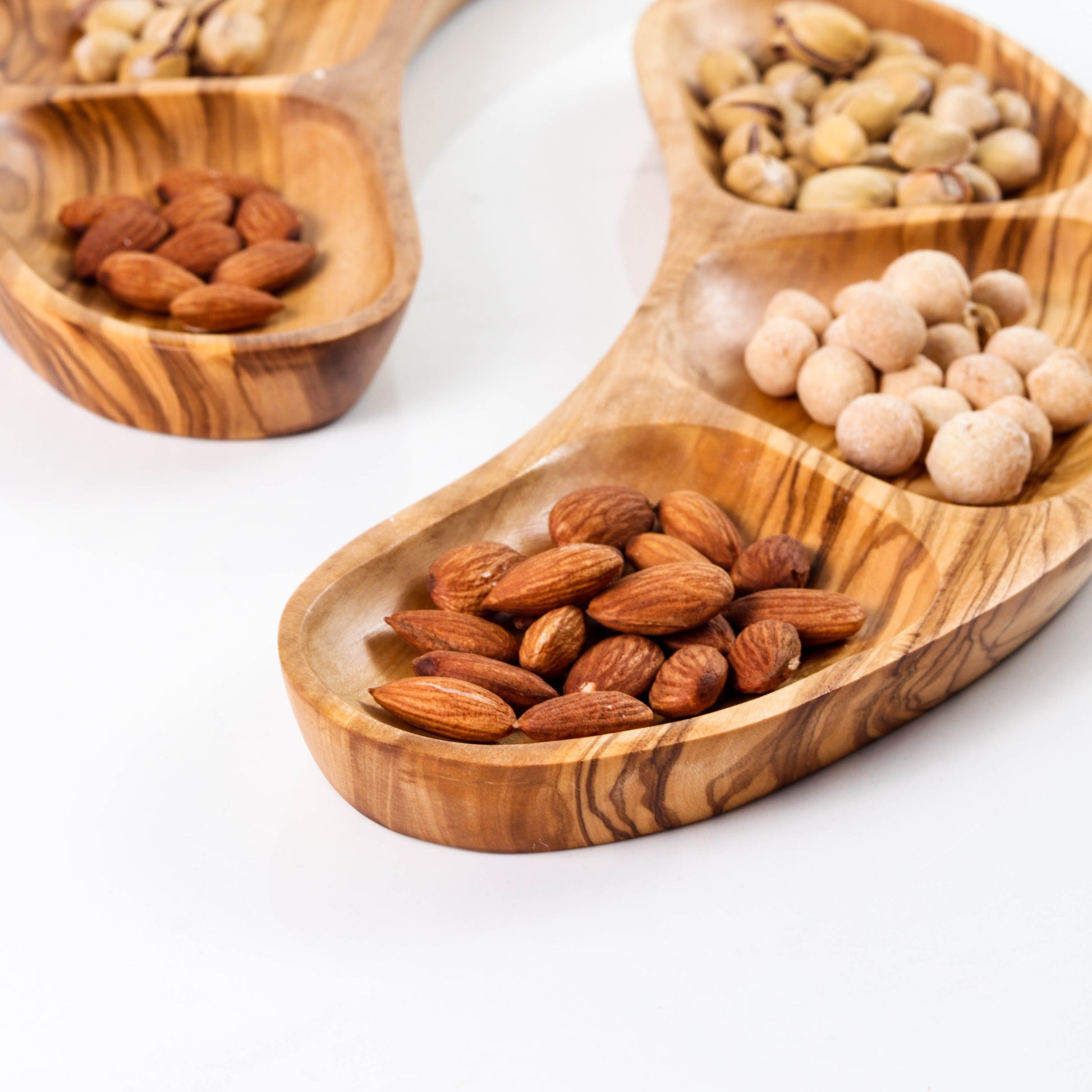 Divided Plate Handmade from Olive Wood - ArtisRaw