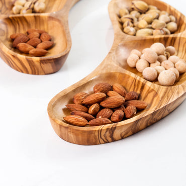 Divided Plate Handmade from Olive Wood - ArtisRaw