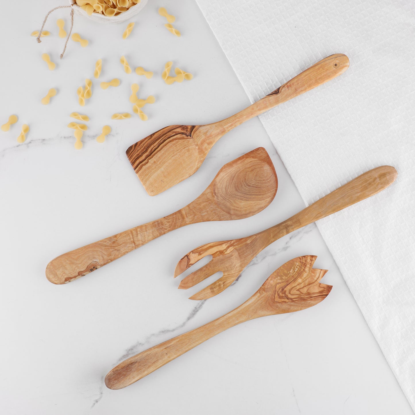 Cooking Utensil Holder Olive Wood - ArtisRaw