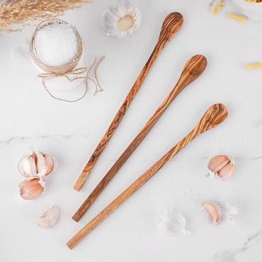 Long Handle Iced Tea Spoon Olive Wood - ArtisRaw