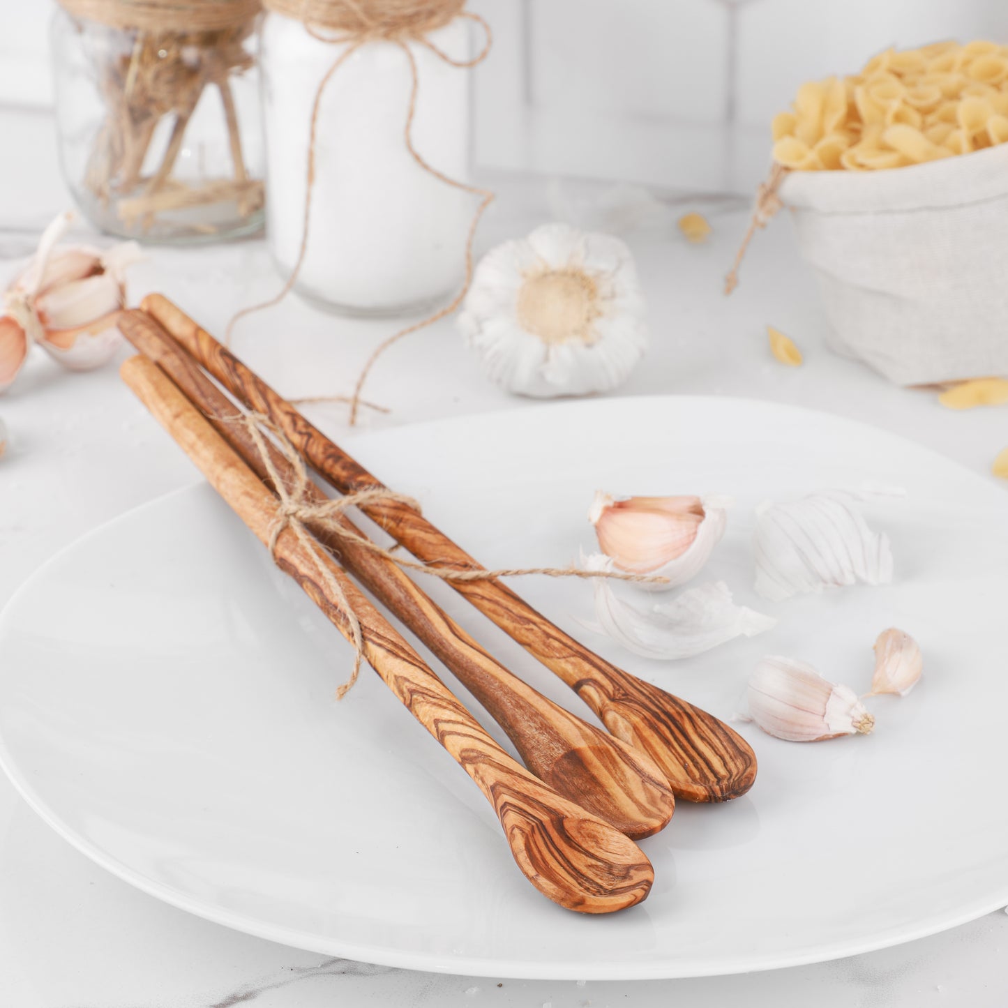 Long Handle Iced Tea Spoon Olive Wood - ArtisRaw