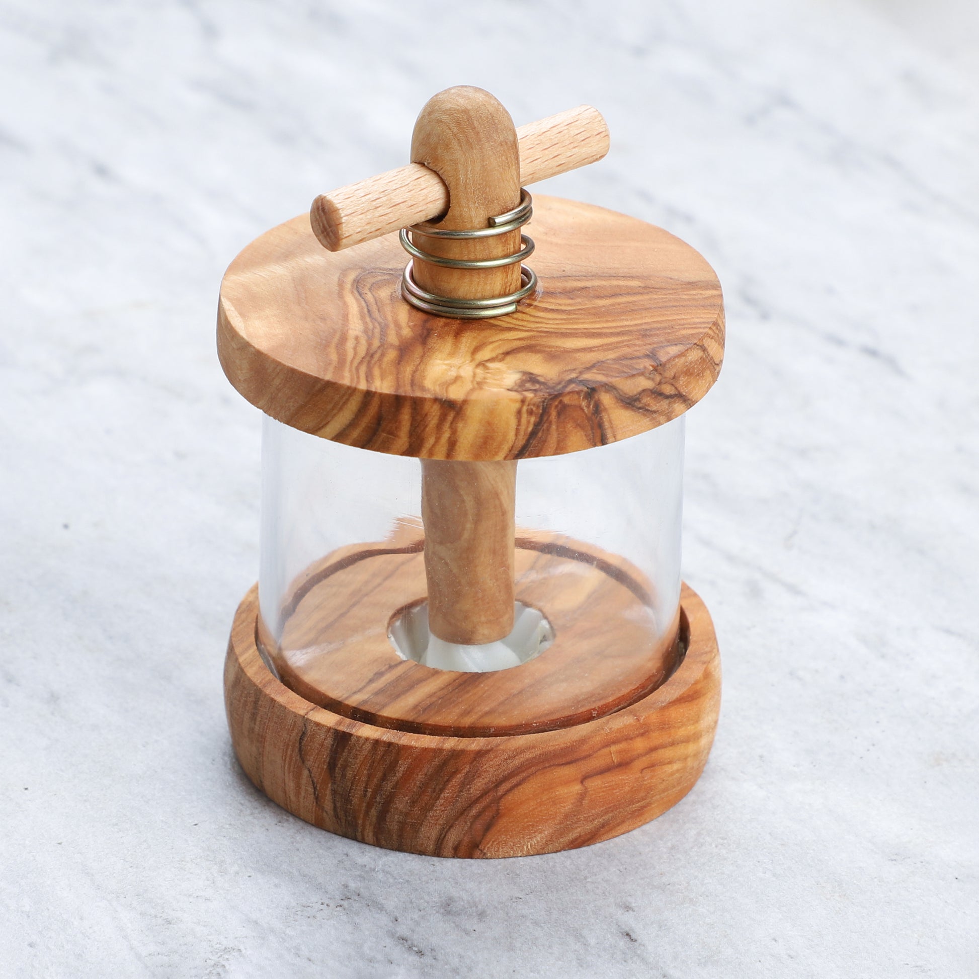 Mint Grinder Herb Grinder handmade Olive Wood - ArtisRaw