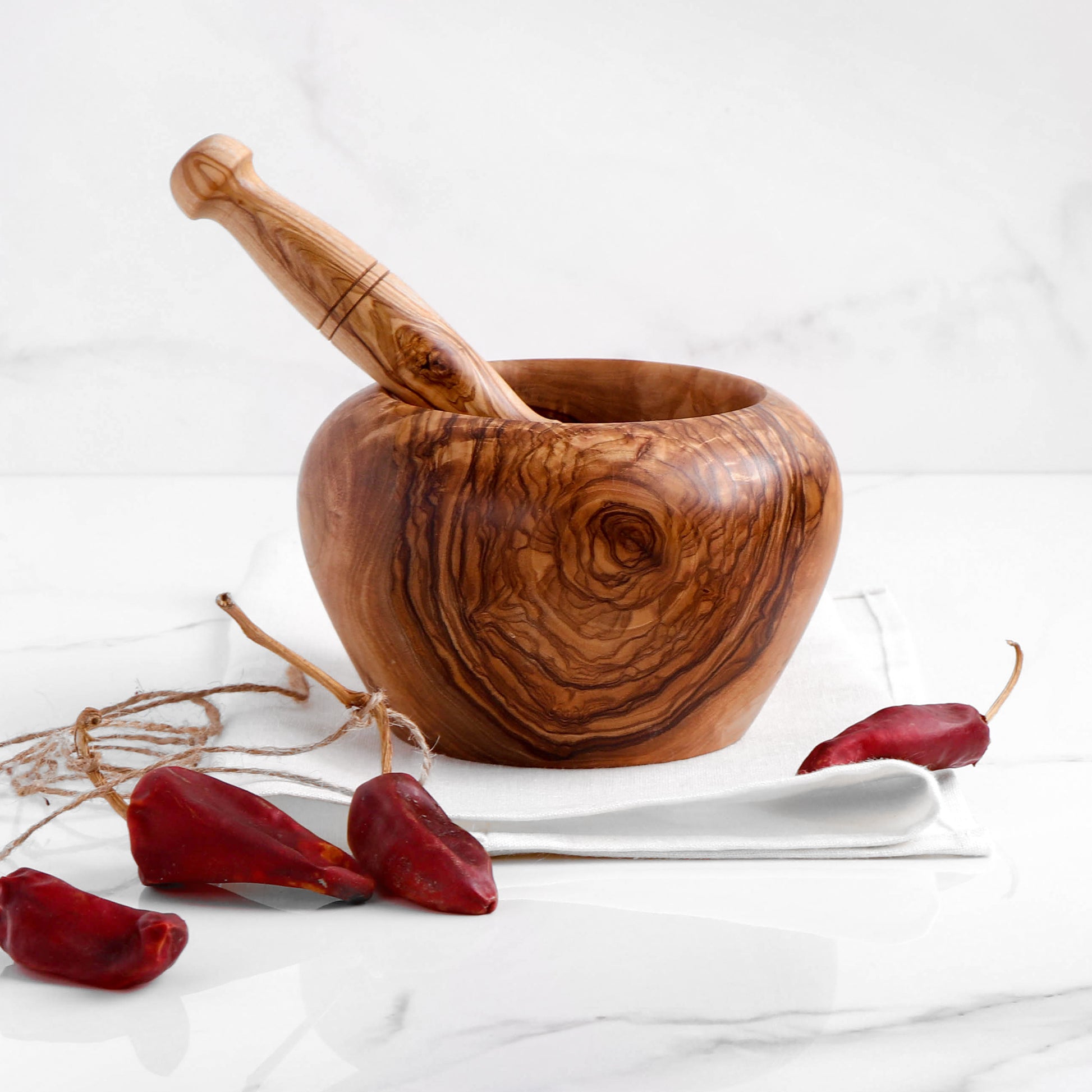 Mortar and Pestle Olive Wood - ArtisRaw