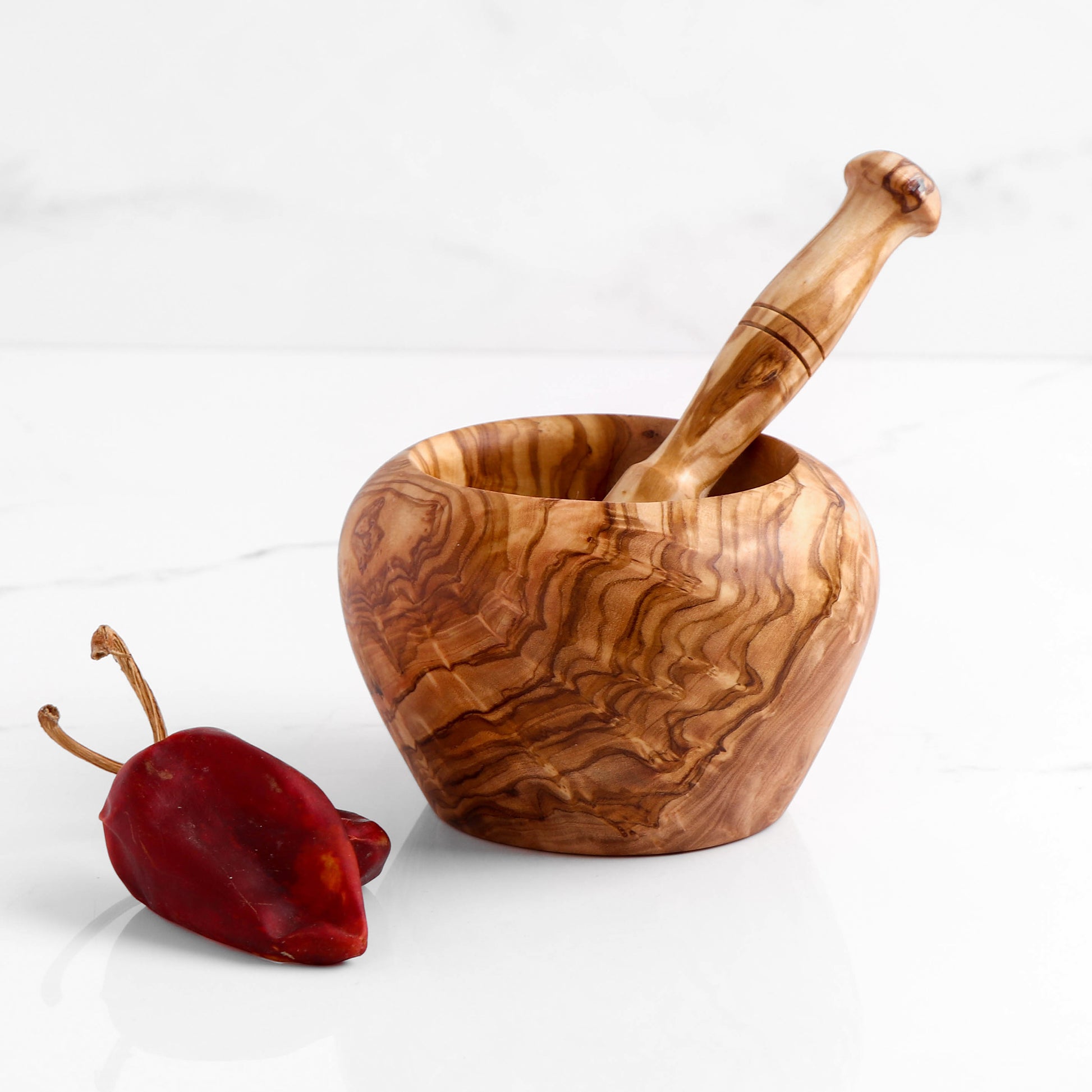 Mortar and Pestle Olive Wood - ArtisRaw