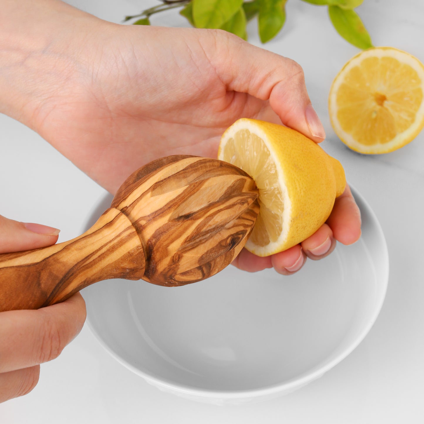 Olive Wood Handheld Lemon Squeezer - ArtisRaw
