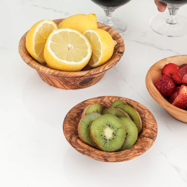 Set of 3 Olive Wood Bowls - ArtisRaw