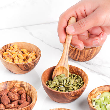 Olive Wood Mini Bowls - ArtisRaw