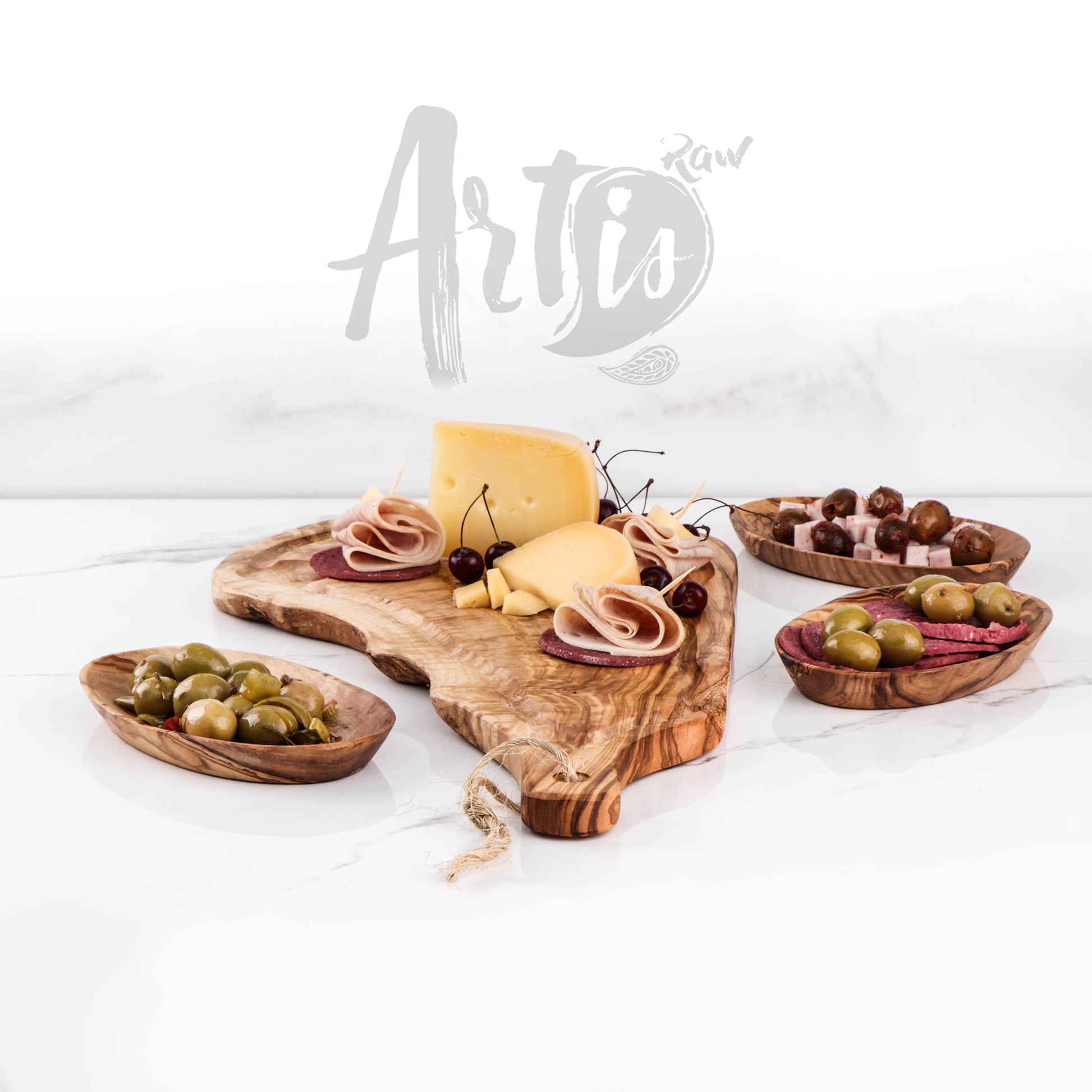 Set of 3 Handmade Small Wooden Dishes - ArtisRaw