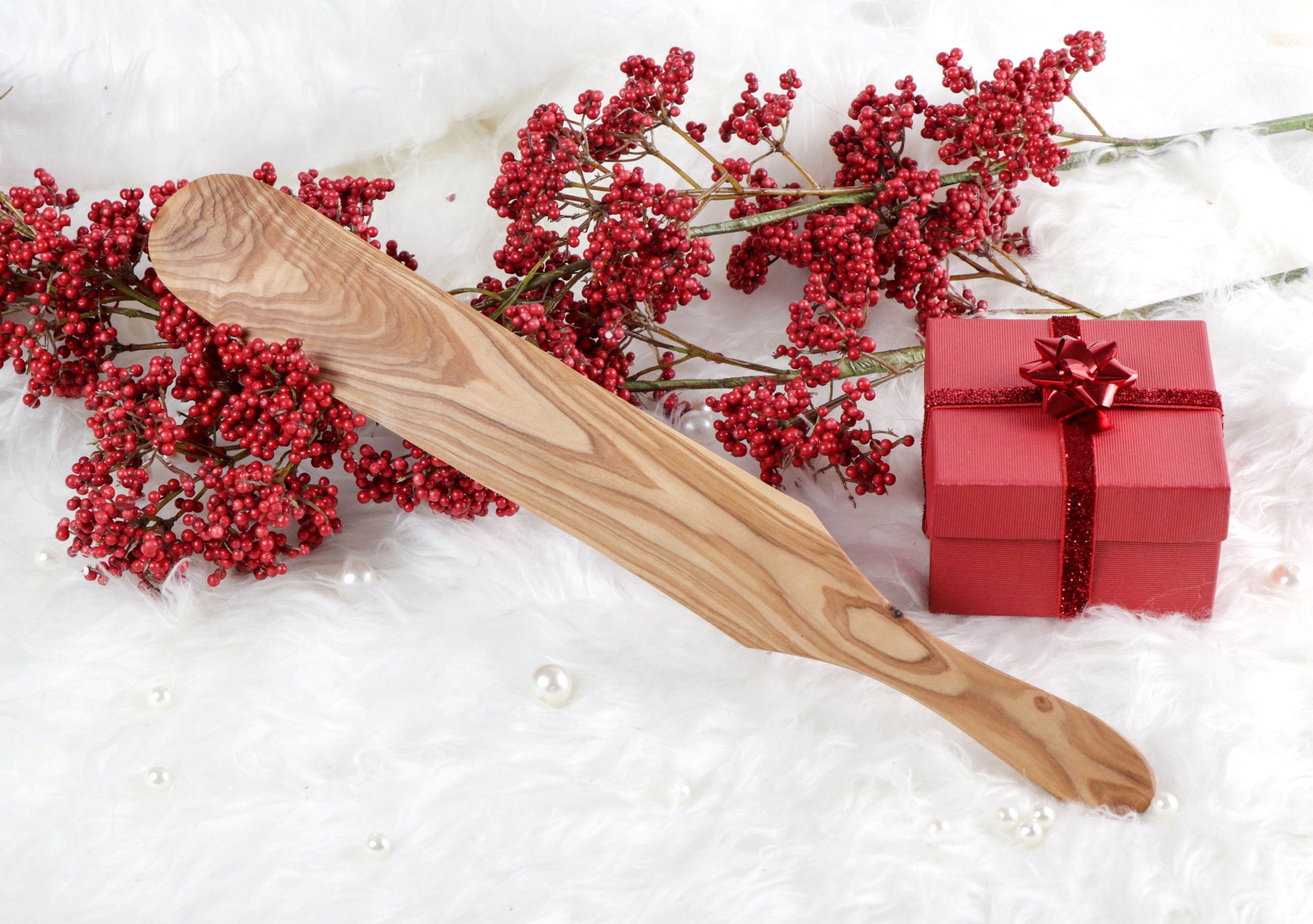 Straight Spatula  Olive Wood - ArtisRaw