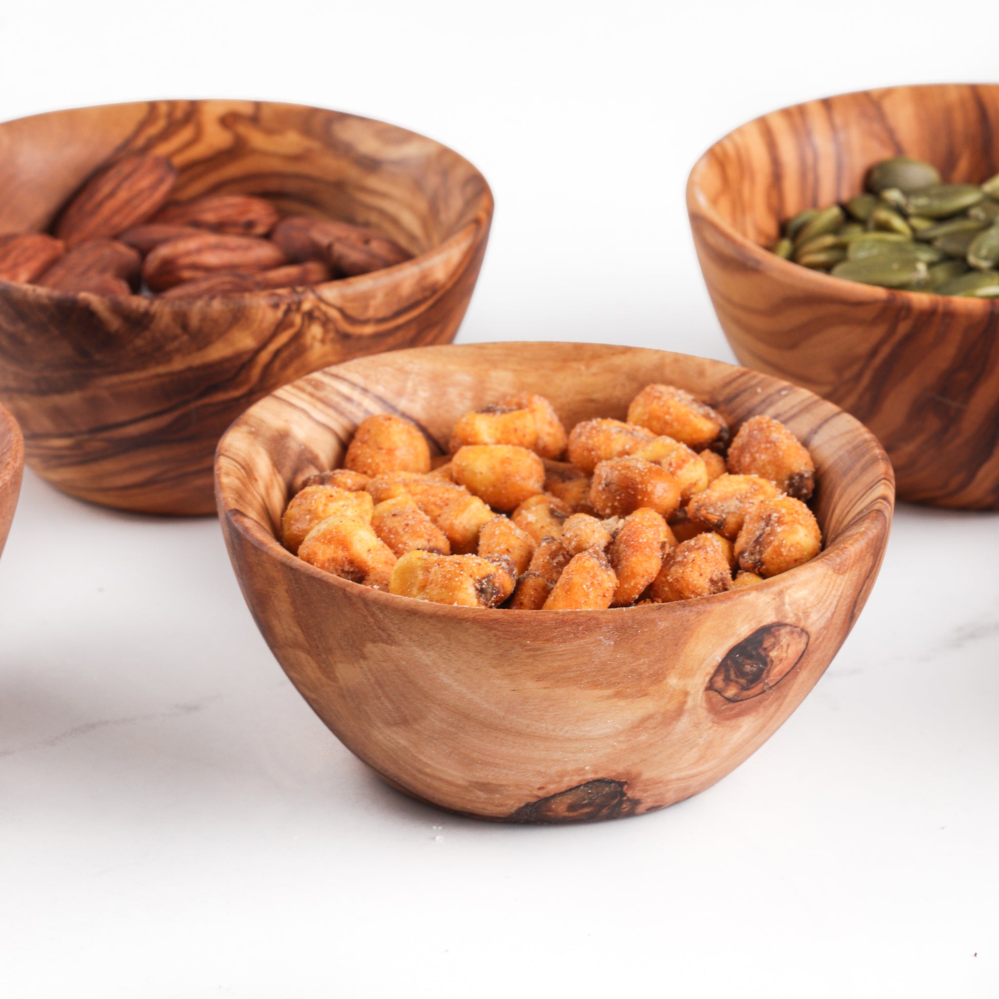 Olive Wood Mini Bowls - ArtisRaw