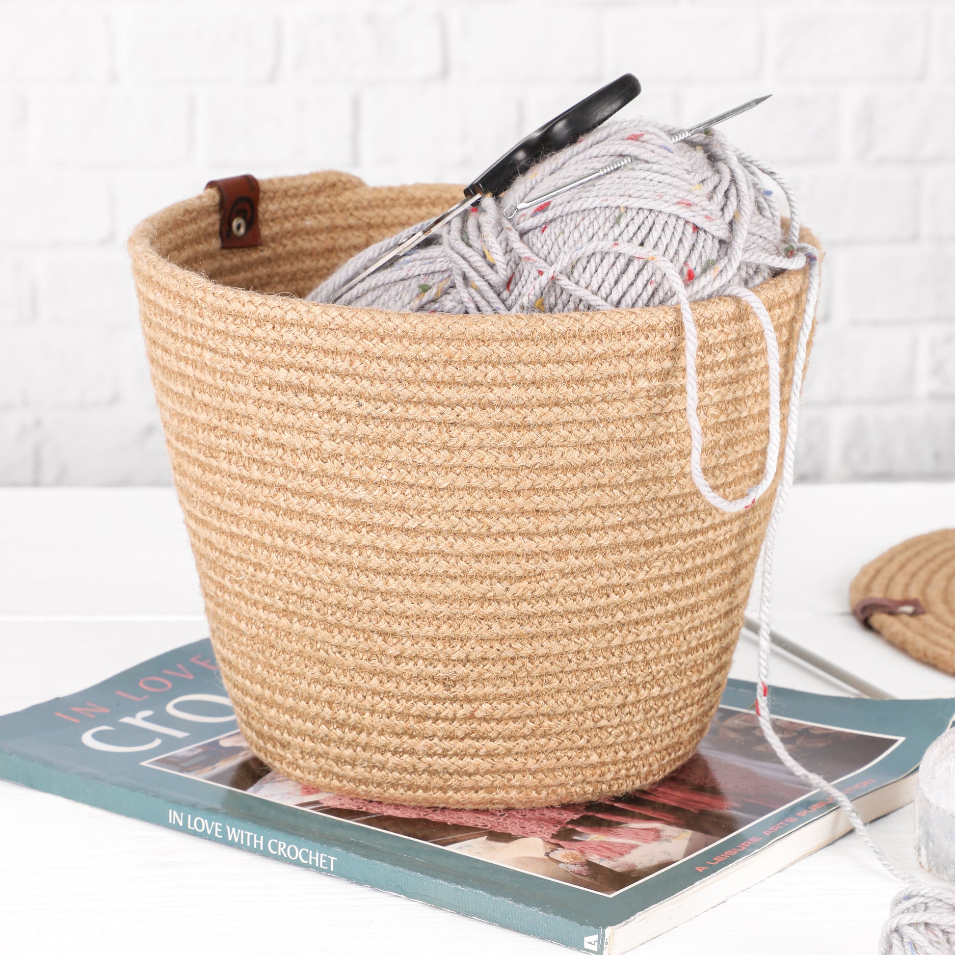 Handwoven Storage Basket with Lid handmade - ArtisRaw