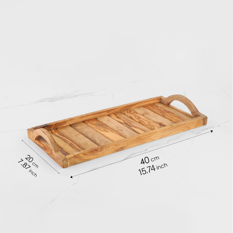 SERVING TRAY WITH ROUND  HANDLES - ArtisRaw