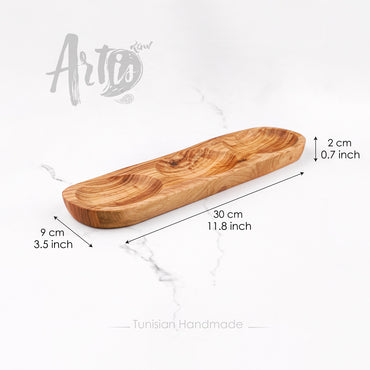Divided Wooden Serving Dish Olive Wood - ArtisRaw