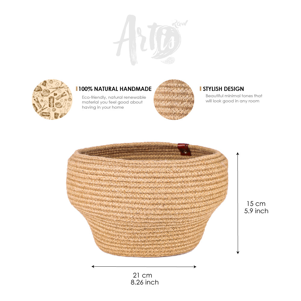 Handwoven Plant Basket made from North African Esparto Grass - ArtisRaw