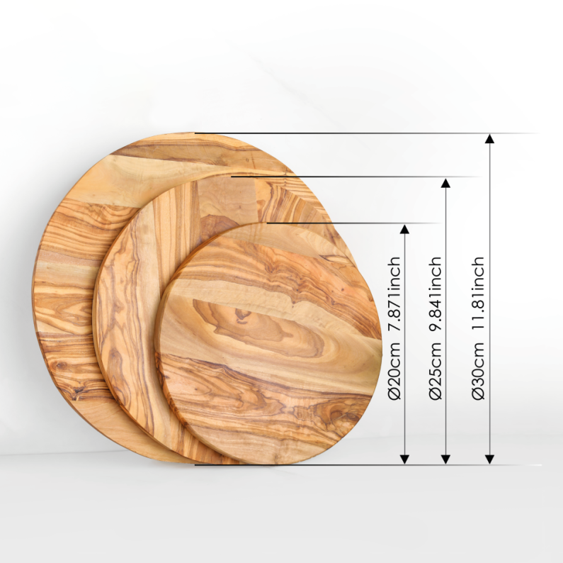 Round Board Olive Wood - ArtisRaw